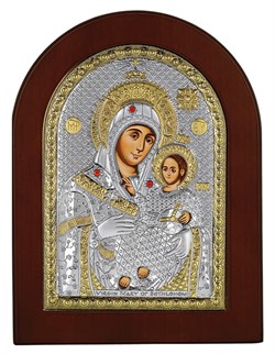 Вифлеевская Божья Матерь, икона с серебряным окладом 2418 - фото 12523