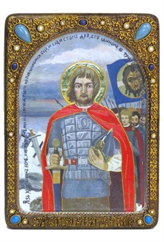 Рукописная икона Святой благоверный князь Александр Невский 3883