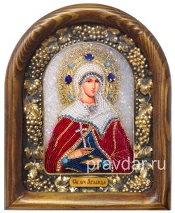Аглаида Римская, дивеевская икона из бисера 2608 - фото 7817