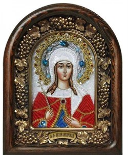 Икона Иулия (Юлия) Анкирская Дева Мученица, дивеевская икона из бисера 3202 - фото 9739