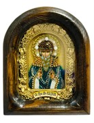 Святой преподобномученик Вадим Персидский, икона из бисера ручной работы 3876
