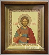 Никита Святой великомученик, икона в киоте 16х19 см 2290