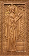 Анна Пророчица, резная икона на дубовой цельноламельной доске (ростовая) 2924