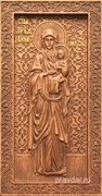 Анна Праведная (Мать Богородицы), резная икона на дубовой цельноламельной доске (ростовая) 2998