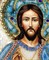 Господь Вседержитель, дивеевская икона из бисера ручной работы 3432