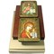 Венчальная пара икон под старину в подарочной шкатулке 15х20 см 2074