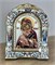 Владимирская Божия Матерь, греческая икона, цветной окладом под оргстеклом, красное дерево 3813