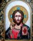 Господь Вседержитель, дивеевская икона из бисера ручной работы 3114