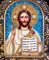 Господь Вседержитель, дивеевская икона из бисера ручной работы 3120